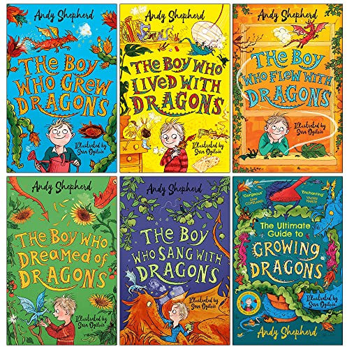 The Boy Who Grew Dragons Series 6 Books Collection Set By Andy Shepherd(Boy Who Grew Dragons,Lived with Dragons,Flew with Dragons,Dreamed of Dragons,Sang with Dragon,Ultimate Guide to Growing Dragon)