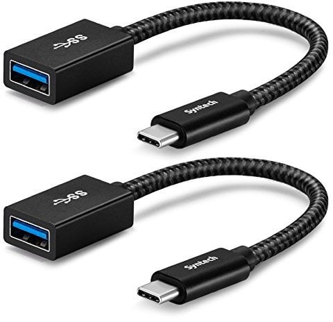 Adaptateur USB C vers USB (Lot de 2), convertir USBC (Soutien Thunderbolt 3) Male en USBA 3.1/3.0/2.0 Femelle avec USBOTG Compatible avec iPhone 15 Pro Max, MacBook Pro, Galaxy S9/S8, Dell XPS