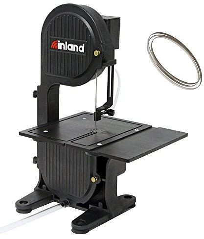 Inland Craft DB-100 Band Saw Machine, Tabletop Wet Saw for Glass, Stone, Plastic, Coral, Mosaics Crafting, Stained Glass Cutter, Cut Free-Form Cabochons, Shapes & Curves, Includes Diamond Saw Blade