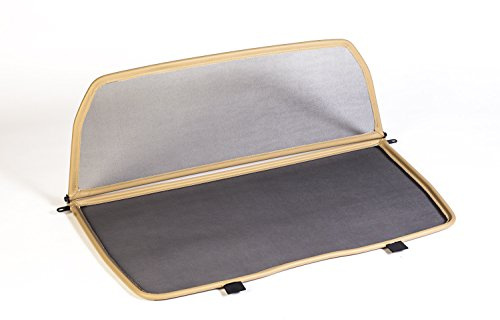 Tief-Tech Windschott für Saab 900 II/9-3 Cabrio - Klappbar - mit Schnellverschluss – Beige | Windabweiser | Windblocker | Wind Deflector