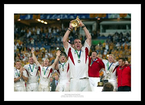Martin Johnson England 2003 Rugby World Cup Final Framed 42x30cm Photo Memorabilia