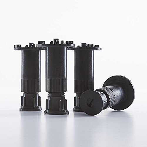 Milano Lithic Black Shower Tray Feet - Pack of 8