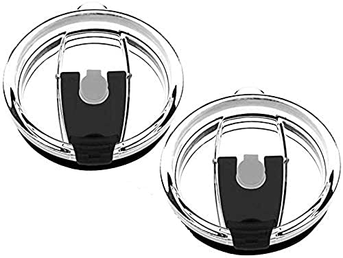Gteller Couvercle de rechange pour gobelet de 591 ml, 887 ml, résistant aux éclaboussures, anti-fuite, anti-déversement et compatible avec la paille (591 ml, noir, double trou)