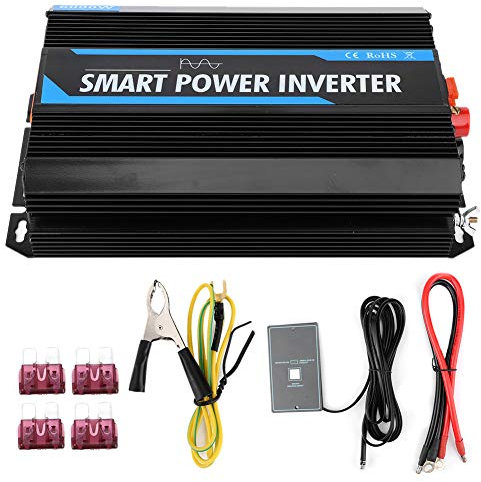 Inverter per auto, 2000W 12V a 220V Trasformatore di tensione per inverter a tensione sinusoidale pura