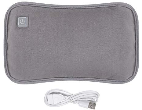 Rechargeable Hand Warmer USB Fat Charge Smart Hot Water Bag with Flannel Cover 3 Levels Adjustable USB Heated Water Bottle Thermal Pad for Travel
