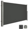 LARMNEE 160 x 400 cm (H x L) Store latéral, Brise-Vue Rétractable pour Jardin, Balcon, Terrasse, Auvent Latéral, Pare-Soleil, Gris foncé EGY164BP02