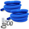 POOL Total Schwimmbad Schlauch blau Ø38mm, 2X 6,00m + 2 Verbinder + 4 V2A Schellen