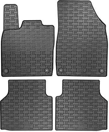 Satz Gummimatten kompatibel mit Volkswagen ID.4 / ID.5 2020- & Skoda Enyaq iV 2020- inkl. Coupé & Audi Q4 E-Tron (F4B) 2020- & Cupra Tavascan 2023- (4-teilig + Montagesystem)