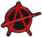 Red A Letter Punk Anarchy Iron On Embroidered Patch for Clothes