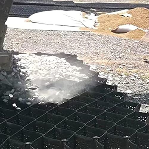 ZJMAMA Kiesgitter Geogitter Mesh Kies, Parkplätze Auffahrt Fire Lanes Geo Grid Stabilizer, Widerstandsfähiges Bodengitter Für Schwere Lasten Für Wohnmobile, Leichte LKW, Wohnmobile