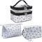 LEcylankEr Kosmetiktasche Damen Set 3 Stück Make Up Tasche Transparent Schminktasche Damen Doppellagige Kosmetiktasche Groß für Reise (Sillber)