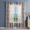 Delien Gardinen Modern Transparente Gardine mit Schlaufen für Wohnzimmer Vorhang mit Blumenmuster »Löwenzahn« Flächenvorhänge Dekoschals Fenstergardine 1 St.,BxH 140x225cm,Sand