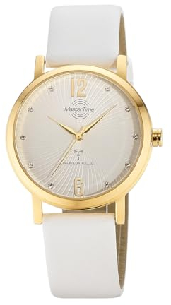 Master Time Funk Quarz Damen Uhr Analog-Digital mit Leder Armband MTLA-10802-45L