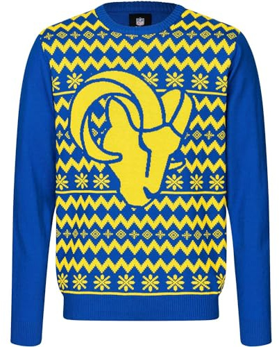 FOCO NFL Winter Sweater Xmas Strick Pullover Los Angeles Rams XL