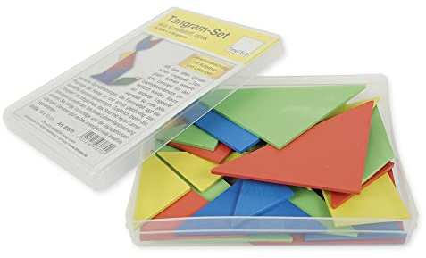 TimeTEX Tangram aus Kunststoff opak - 28 teilig - 4 Tangram in Box - farbig - 93870