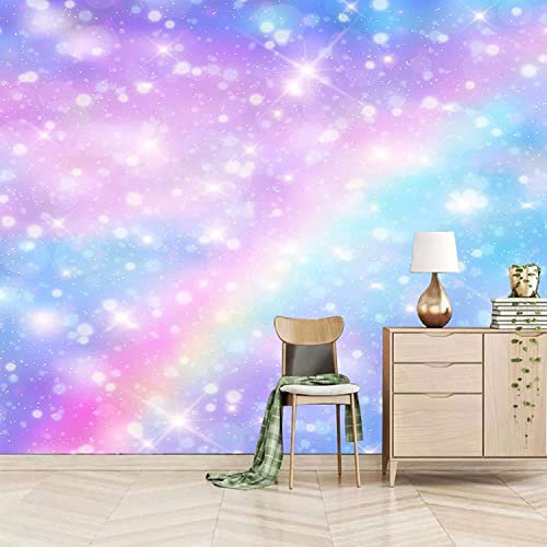 3D Bunter Fantasy-Sternenhimmel Großes Aufkleber-Wandbild, Abnehmbares Wandbild | Selbstklebende Tapete 3D Wandbild Für Kinderzimmer Esszimmer Schlafzimmer Wohnzimmer Wa 400 (Breite) x 280 (Höhe) cm