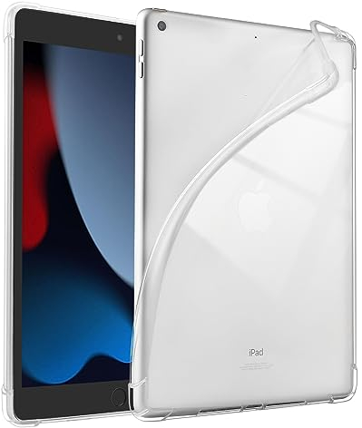 Koze Hülle für iPad 9. 8. 7. Generation 10,2 Zoll (2021/2020/2019), Ultradünne Durchsichtige Schutzhülle, Silikonhülle TPU Transparent Case Klaren Rückseite Cover für iPad 9 8 7 (Transparent)