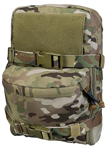 IDOGEAR Mini Tactical MOLLE Hydration Pack Water Reservoir Bag Outdoor Water Bladder Carrier Pack for Tactical Vest Backpack (Multi-camo)
