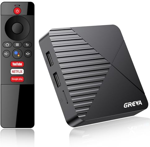 GREVA Android 13 TV Box 8K Android TV Box 4G RAM 64G ROM RK3528mini Smart TV Box 8K HD Streaming Media Player UHD-Auflösung 2.4GHz/5.8GHz WiFi6 10/100M LAN Enternet Bluetooth 5.0