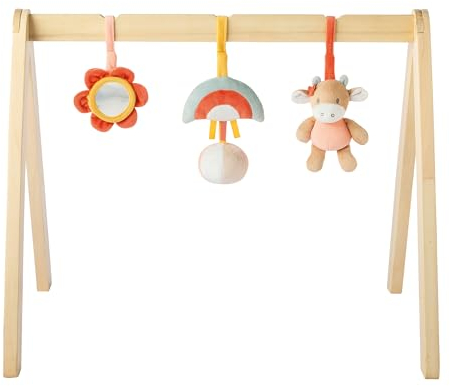 Nattou Holzbogen, Mit Spielzeug und zahlreichen Aktivitäten, Kuh Mila, 60 x 50 x 47 cm, Mila, Zoë und Lana, Polyester/Holz, Bunt