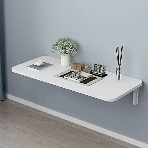 Genérico Mesa Plegable De Pared - Escritorio Que Ahorra Espacio 40x30cm 60x40cm 80x40cm 120x40cm 80x50cm 100x50cm (Color: Blanco, Tamaño