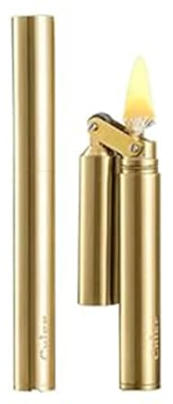 LLIANG Light Metal Creative Cool Gas-Free Storm Jet Flame Kerosene Lighter (Golden)