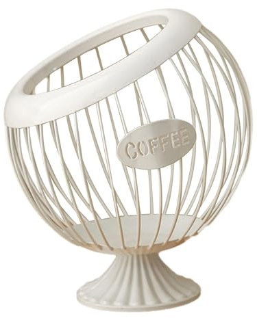 Dualoai Cestello Porta caffè, Porta Cialde caffè, Organizer per Capsule Espresso per Bar, Bianco