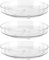 JIEHIN 3 Unidades de 23 cm Lazy Susan Plato Giratorio, Organizador para frigorífico, Bandeja giratoria Transparente, Bandeja giratoria para Cocina, Estante Giratorio para Especias, Organizador para