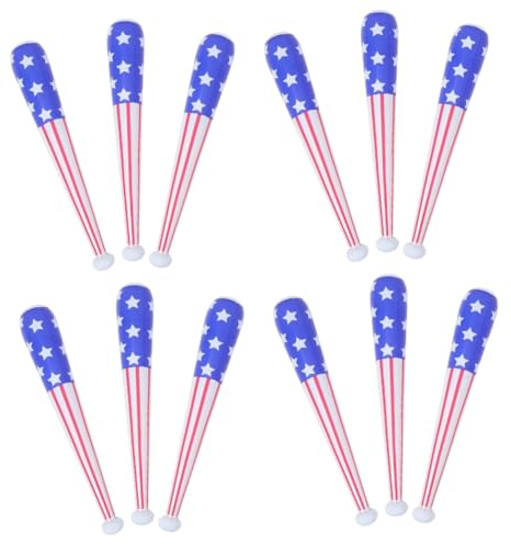 VICASKY 4sets Aufblasbare Jubel Stick Baseball Bat Thema Für Unabhängigkeit Tag Feiern 3 Stücke * 4