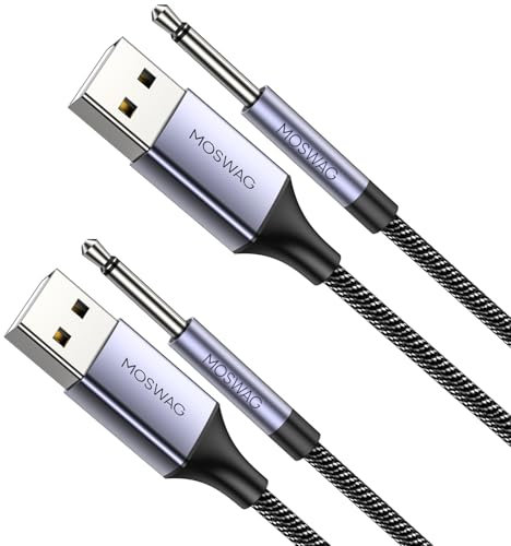 MOSWAG USB Ladekable 2,5mm DC, 2.5mm DC Ladegerät Kabel Für Wiederaufladbare Massagespielzeuge (2 Pack)