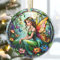 3,5 Zoll Keramik Vintage Fee Ornament Weihnachtsschmuck Weihnachtsdeko Weihnachtsbaum Ornament Erbstück Andenken Geschenk Austausch Geschenkidee Kugel Geschenk