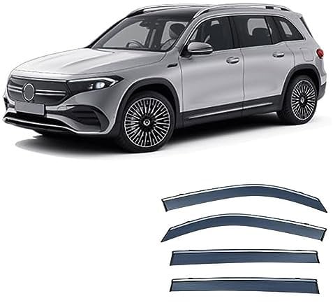 XFANGNB Deflecteur Vitre Voiture pour Benz EQB 2022+, Déflecteurs d'air Fenêtre Latérale Avant ArrièRe Pare-Pluie Coupe-Vent Accessoires