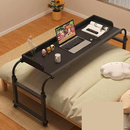 Table de lit mobile, plateau TV pour lit, table pour manger au lit, table de lit, table au-dessus du lit, plateau sur roulettes, bureau roulant pour lit, table à plateau roulant, table roula