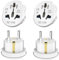 4 Stücke Universal Steckdosen Adapter,Adapter China Deutschland Stecker,Stecker Adapter China auf Europa,Universal Adapter für Europa, USA,UK,Thailand,Schweiz,China,Italien