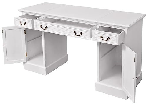 Schreibtisch Sekretär Weiß 140 x 48 x 80 cm Computer Desk Desks Küchentisch Computer Table für Schlafzimmer Wohnbereich Arbeitszimmer Küche