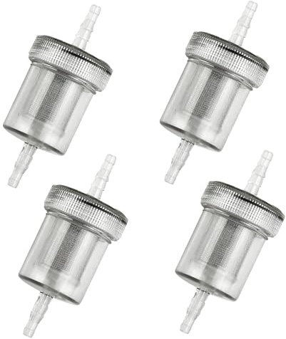 BFUZXY Lot de 4 filtres diesel et essence, filtres à carburant transparents, compatibles avec Webasto et Eberspacher, pour voitures, camions, bus, caravanes et bateaux