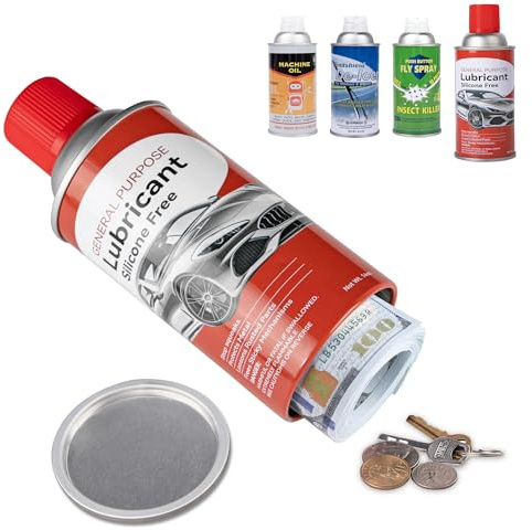 Boîte de rangement avec compartiment secret - Grande capacité de rangement caché pour argent, bijoux et objets de valeur - Rouge
