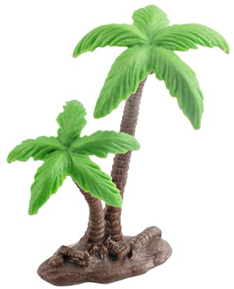 Mini-Palme – Künstlicher Baum, tropische Dekoration | Realistische Miniatur-Palme mit realistischen Blättern, künstlicher Baum für die Desktop-Anzeige, Tischinsel-Dekoration im Innenbereich