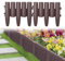 UISEBRT 5,6m Rasenkante Kunstoff Beetumrandungen Beeteinfassung Gartenzaun Holzoptik Randsteine Palisaden Garten Dekorativ Border Blumenbeet, 1 Element (L x H): 28cm x 24cm, Braun