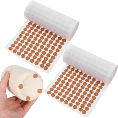Gadpiparty 2000 Stück Korkpads Selbstklebend, 10mm Runde Korkgleiter 1,5mm Naturkork Klebepunkte, Möbelgleiter und Schranktür Dämpfer als Kratzschutz für Glas Holz Metall