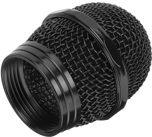 BAZEITFLOW Mikrofon Metallkappe für Ktv Mikrofon Schwarz für Podcasts und Aufnahmen