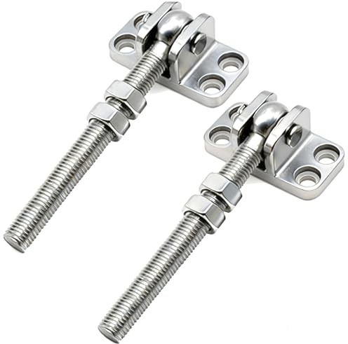 Einstellbare Torscharniere M16 112 mm, 2er Set Edelstahl Torangel Schwerlast Anschraubplatte für Gartentor, Hoftor & Zauntor aus Holz/Metall – Torangel (M16-160 mm)
