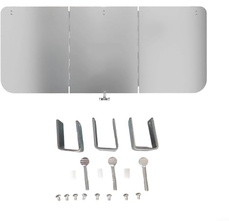 WIIYENA Patio Heater Heat Reflector Shield Portable Aluminum Wind Deflector Panel for Mushroom Pyramid Propane Heaters for Improved Gas Efficiency Warmth