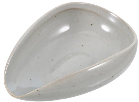 DECOMELODY Taza dosificadora de granos de café de cerámica, elegante plato multiusos para granos, café en polvo y hojas de té, diseño antideslizante, material de cerámica de alta calidad