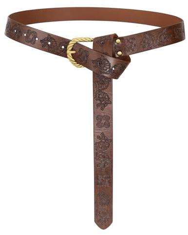 WERFORU Wikinger Gürtel Herren Damen Mittelalter Gürtel Mittelalter Accessoires