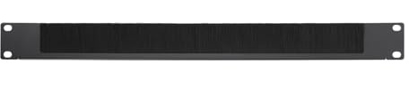 WSOLDMA 1U Half-Open Brush Panel Rack Mount Blanking Plate Cable Management Panel for 19-inch Rack or Cabinet Black