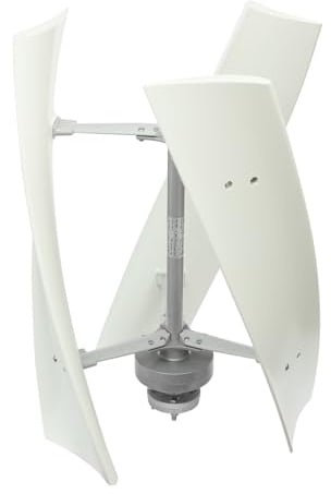 Generatore a turbina eolica verticale da 100 W, con velocità del vento di avviamento, 2,5 m/s e tecnologia a magnete permanente, generatore eolico con freno automatico per casa, barche e campeggio (24