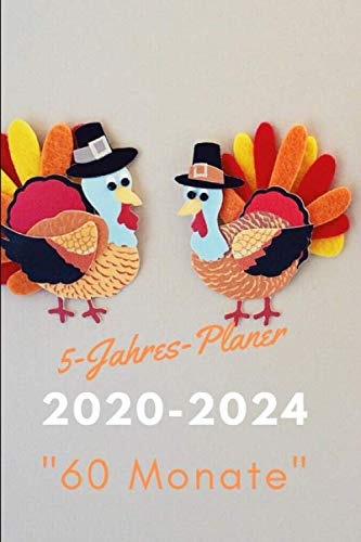 5-Jahres-Planer 2020-2024 60 Monate: Jahresplaner Monatskalender