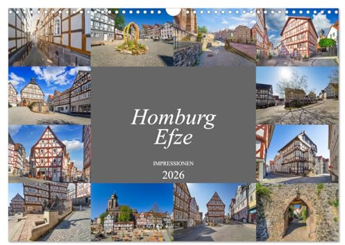 Homburg Efze Impressionen (Wandkalender 2026 DIN A3 quer), CALVENDO Monatskalender: Monat für Monat eine beeindruckende Aufnahme aus Homburg Efze (CALVENDO Orte)