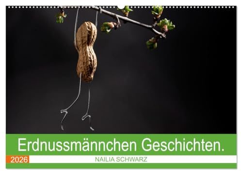 Erdnussmännchen Geschichten. (Wandkalender 2026 DIN A2 quer), CALVENDO Monatskalender: Humorvoll visualisierte Redewendungen. (CALVENDO Spass)